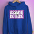 Assume Nothing Lesbian Labrys Pride Flag Hoodie - Royal Blue